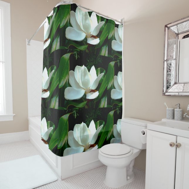 Rideaux De Douche Magnolia Closeup (En situation)