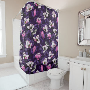 Rideaux De Douche Magnolia en floraison et tireur 4