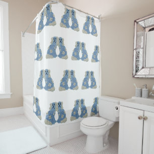 Rideaux De Douche Magnolia Staffordshire Chiens Ginger jarres