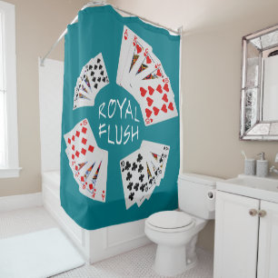 Rideaux De Douche Main de poker - Royal Flush Dark