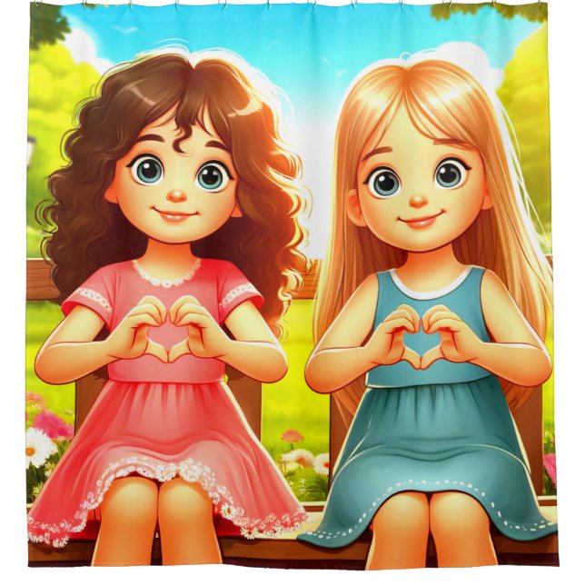 Rideaux De Douche Mains du coeur (Devant)