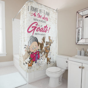 Rideaux De Douche Maison de la Vielle-Dame pleine de chèvres