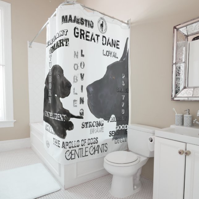 Rideaux De Douche Majestic Great Danes (En situation)