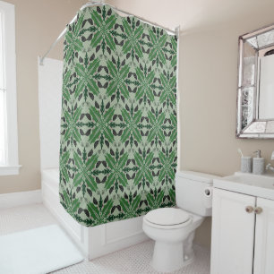 Rideaux De Douche Mandala Begonia Floral Vegetation Botanique