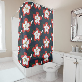 Rideaux De Douche Mandala Floral Japonais Rétro Couleurs Abstraites