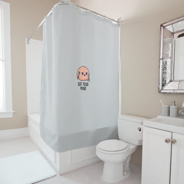 Rideaux De Douche Mangez votre ticker mental - Cerveau mignon (En situation)