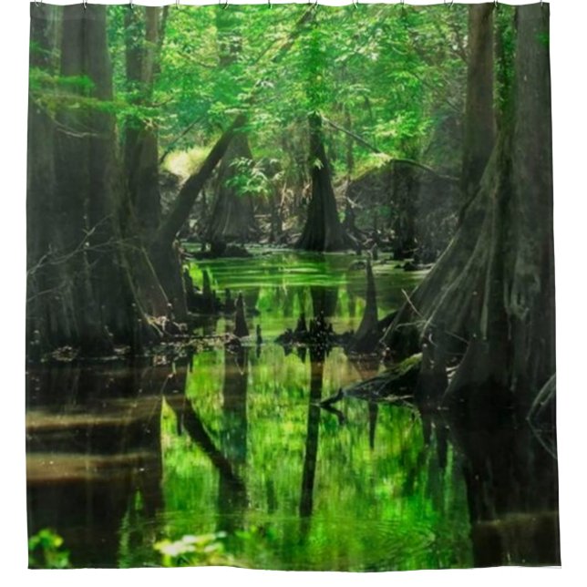 Rideaux De Douche MARAIS dans la FORÊT II (Devant)