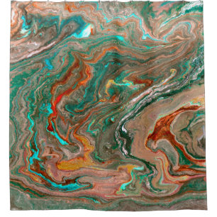 Rideaux De Douche Marbre abstrait arrière - plan acrylique. Marbling