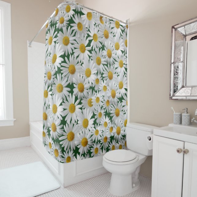 Rideaux De Douche Marguerite gaie et lumineuse (En situation)