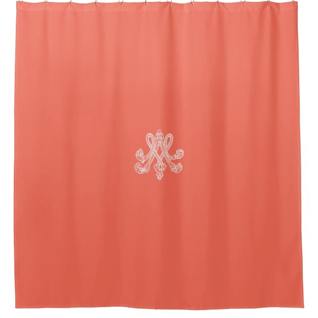 Rideaux De Douche Marie Antoinette - monogramme - monogramme initial (Devant)