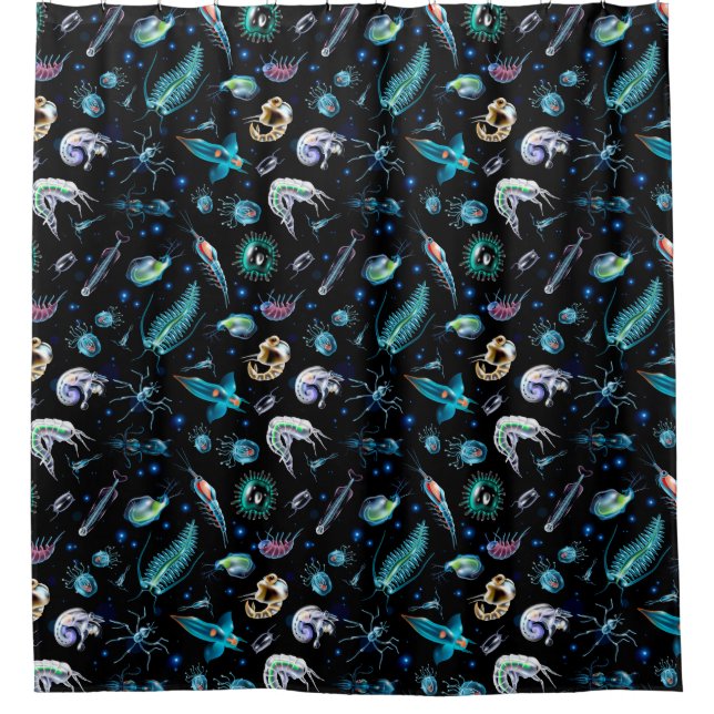 Rideaux De Douche Marine Plankton  (Devant)