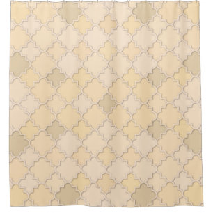 Rideaux De Douche Marocain Grand Quatrefoil Jaunes d'or