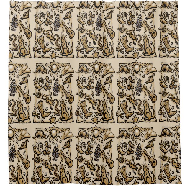 Rideaux De Douche Marques du Texas (Devant)