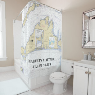 Rideaux De Douche Martha's Vineyard Latitude Longitude Nautique