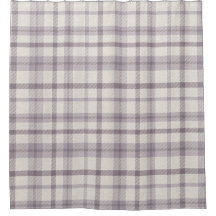 Masculine Muted Purple Plaid w/ Linen Texture