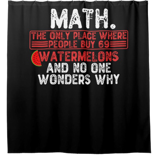 Rideaux De Douche Math. Where People Buy 69 Watermelo (Devant)