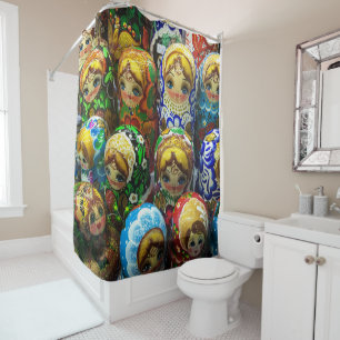 Rideaux De Douche Matryoshka Poupées Souvenir Kiosque Voyage Photo