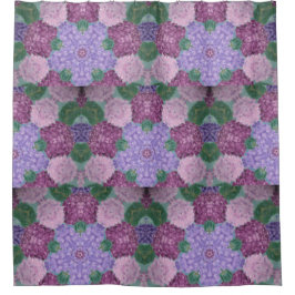 Rideaux De Douche Mauve Violet Et Rose Hydrangée
