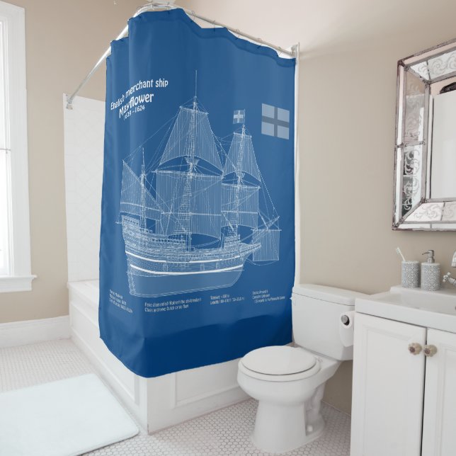 Rideaux De Douche Mayflower - Plan directeur des navires ABD (En situation)