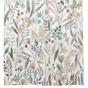 Rideaux De Douche Meadow Fleurs sauvages : Aquarelle Charme.