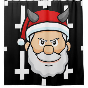 Rideaux De Douche méchant xmas mal santa claus