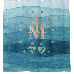 Rideaux De Douche Médaille miraculeuse Notre-Dame de la grâce