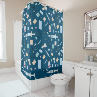 Rideaux De Douche Médecin de santé Motif Fournitures Médicales