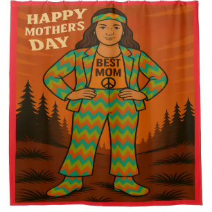 Rideaux De Douche Meilleure maman Hippie