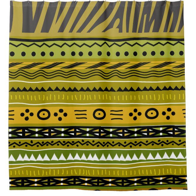 Rideaux De Douche Mélange africain de motif (Devant)