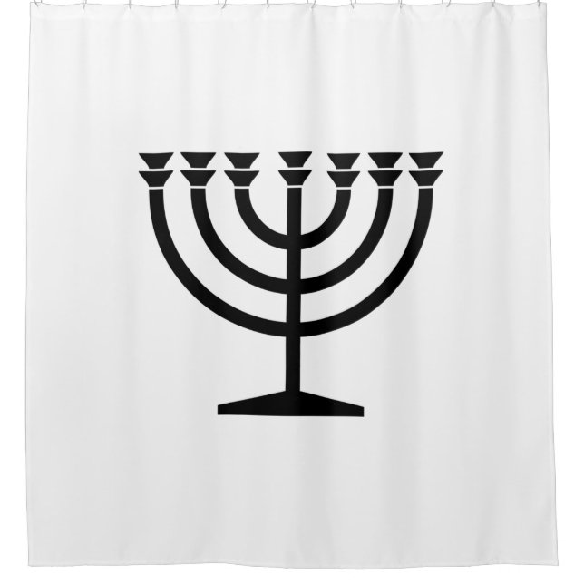 Rideaux De Douche Menorah juive (symbole du judaïsme) (Devant)