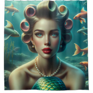 Rideaux De Douche "Mermaid Marina : L’élégance de Mermaid dans les a
