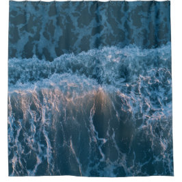 Rideaux De Douche Merveilleuses Vagues Bleues