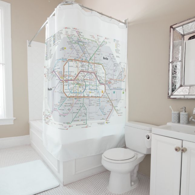 Rideaux De Douche Métro de Berlin (En situation)