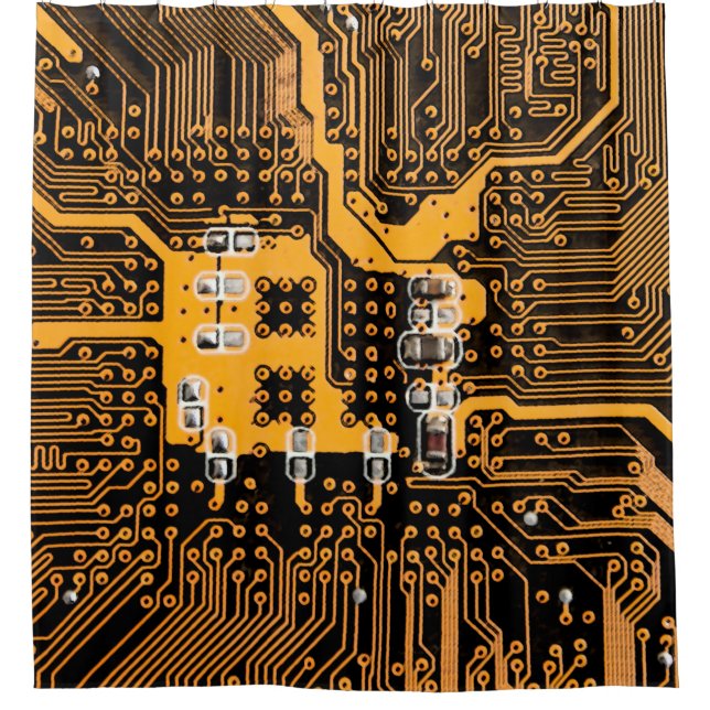 Rideaux De Douche Microschéma texture illustration puce, micro, back (Devant)