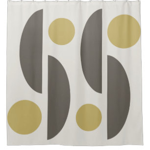 Rideaux De Douche Mid Century Modern Geo Abstrait 05