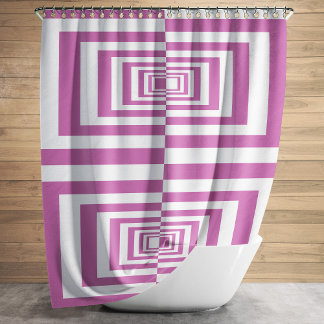 Rideaux De Douche Minimaliste Moderne Rose