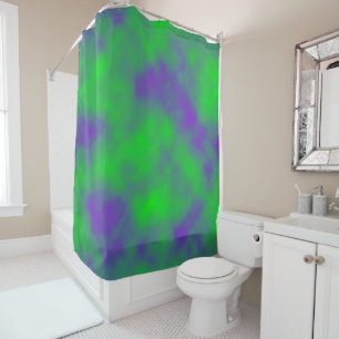 Rideaux De Douche Mistes verte et violette