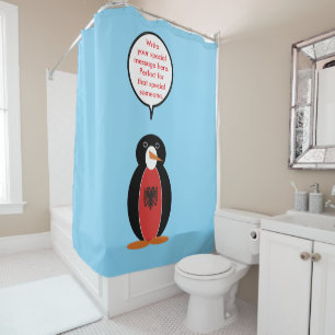 Rideaux De Douche Mme Pingouin personnalisée Albanie