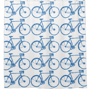 Rideaux De Douche modèle bleu de bicyclettes