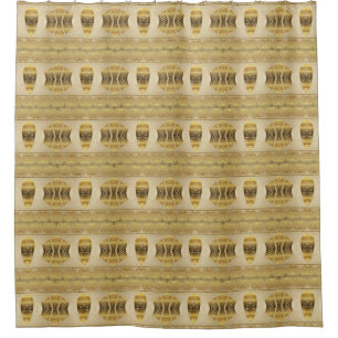 Rideaux De Douche Modèle de masque tribal africain ethnique