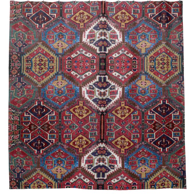 Rideaux De Douche Modèle de tapis oriental perse antique (Devant)
