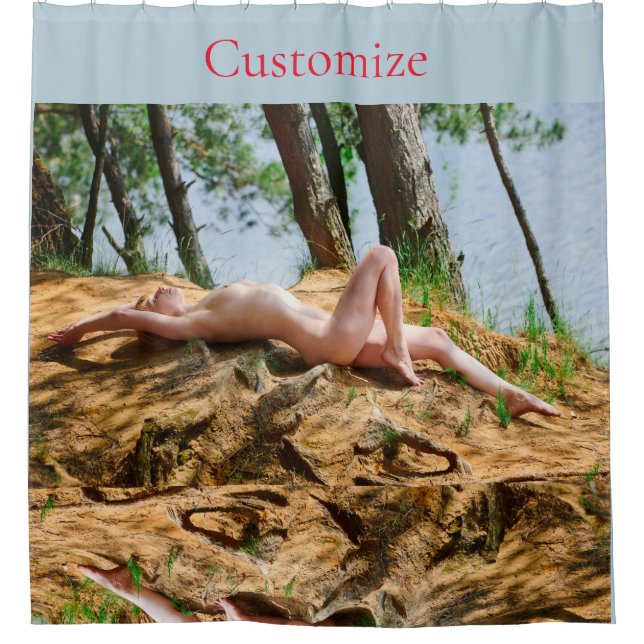 Rideaux De Douche Modèle féminin bronzage Thunder_Cove (Devant)