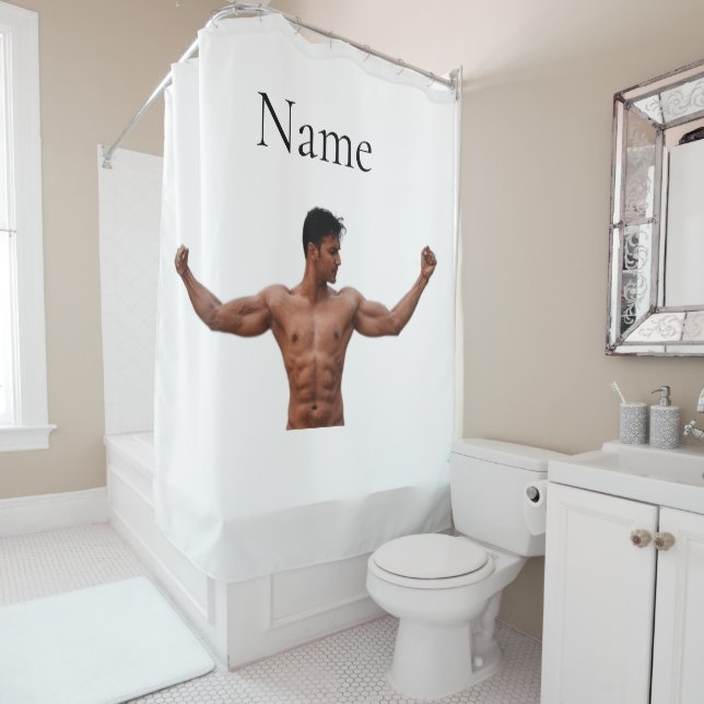 Rideaux De Douche Modèle Fitness Homme Thunder_Cove (En situation)