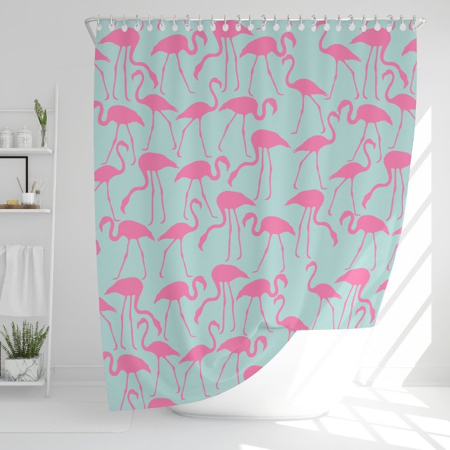 Rideaux De Douche Modèle Flamingo d'été cool (Créateur téléchargé)
