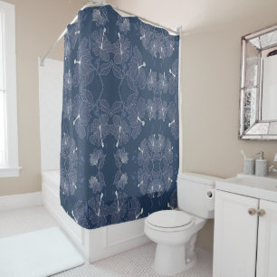 Rideaux De Douche Modèle Floral bleu unique Hibiscus Fleurs