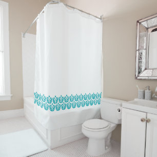 Rideaux De Douche Modèle Floral Moderne Du Milieu Du Siècle Rétro