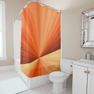 Rideaux De Douche Moderne Abstrait Orange Rouge Vanille Graphique Fr