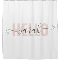 Moderne Pastel Rose Beauté Bonjour Et Votre Nom