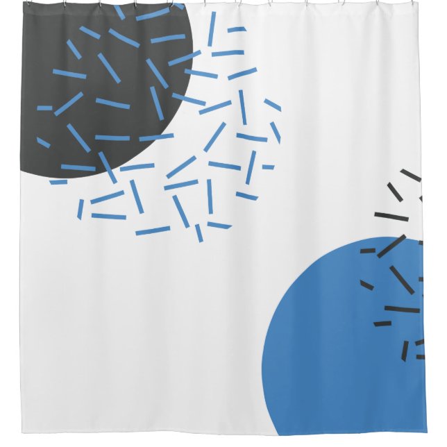 Rideaux De Douche Moderne, simple, cool, abstrait, motif graphique (Devant)