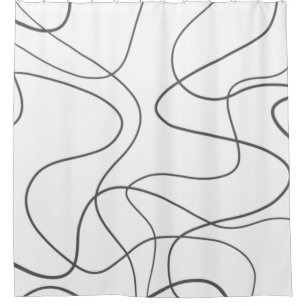 Rideaux De Douche Moderne, urbain, motif abstrait. Lignes courbes et